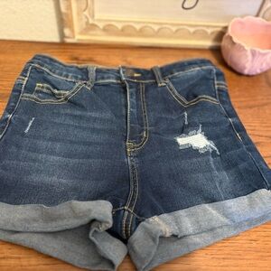 SHEIN Dark Blue Denim Shorts